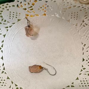 Crystal wire dangly earrings